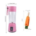 AcserGery Tragbarer Mini-Smoothie-Shaker-Mixer, Mixer-Maschine, 6 Klingen, 380 ml, wiederaufladbarer USB-Mixer mit Reinigungsbür