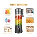 AcserGery Tragbarer Mixer, Smoothie-Saftbecher, persönlicher Mini-Mixer für Smoothies, Shakes – sechs 3D-Klingen, leistungsstark