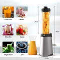 AcserGery Smoothie-Mixer, Smoothie-Mixer, Milchshake, Entsafter, tragbarer Mini-Mixer mit einer Taste, 600-ml-Behälter, BPA-frei