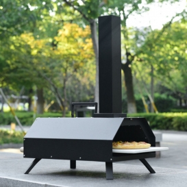 More about Pizzaofen Outdoor, Pizzamaker, Pizza-Pelletofen inkl. 11-Zoll-Pizzastein, pulverbeschichtetes Eisen ＃ Schwarz