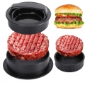 Hamburgerpresse Patty Maker, Burgerpresse, 3-in-1-Antihaft-Fleisch, Rindfleisch, Veggie, Hamburger-Patty-Form, unverzichtbares W