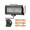 7 Zoll 16,5 cm 144 W vierreihiger LED-Arbeitslichtbalken Spot Flood Combo Beam DC 12 V-24 V 6000 K Geländefahrzeuge 4x4 ATV Utvs