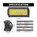 7 Zoll 16,5 cm 144 W vierreihiger LED-Arbeitslichtbalken Spot Flood Combo Beam DC 12 V-24 V 6000 K Geländefahrzeuge 4x4 ATV Utvs