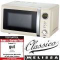 Melissa 16330108 CLASSICO Retro 20 Liter Mikrowelle creme