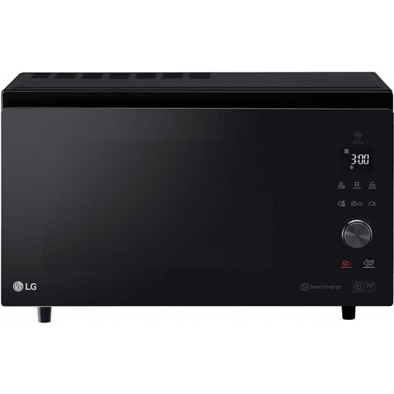 LG MJ3965BPS Mikrowelle, 4-in-1, Smart Inverter, maximal 1.850 W, Grill 950 W, Mirkowelle 1.100 W, 9 Liter Fassungsvermögen, Sch