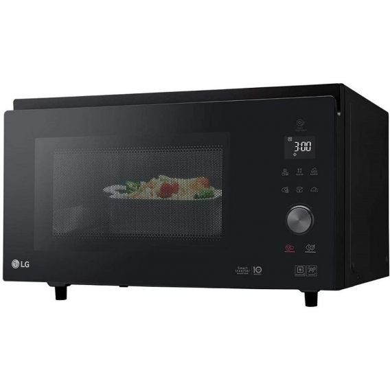 LG MJ3965BPS Mikrowelle, 4-in-1, Smart Inverter, maximal 1.850 W, Grill 950 W, Mirkowelle 1.100 W, 9 Liter Fassungsvermögen, Sch