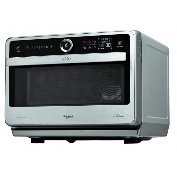 Whirlpool JT 479 IX, Arbeitsfläche, Kombi-Mikrowelle, 33 l, 1000 W, Drehregler, Berührung, Schwarz, Edelstahl