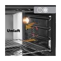 ICQN 60 Liter XXL Minibackofen, 1800 W, Umluft, Pizza-Ofen, Doppelverglasung, Drehspieß, Timer, inkl. Backblech Set, Elektrische