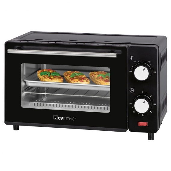 Clatronic Mini-Backofen MB 3746 Miniofen Pizzaofen inkl. Grillrost Backblech