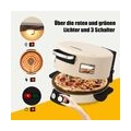 Pizzaofen Elektrischer Rundofen,2800W pizzamaker,pizzaofen elektrisch,steinofen,pizza oven,400°C,30-Minuten-Timer, Platte aus fe