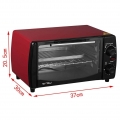 WOLTU BF08rt Minibackofen 12 Liter, 800 Watt Toasterofen | Pizzaofen | Backblech mit Timer Mini Backofen für Pizza, Toast, Truth