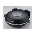 Schäfer Pizzamaker 32cm mit Zubehör Express Pizzaofen 1200W Keramiksteinplatte 360-400ºC (schwarz)