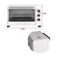 WOLTU BF12rsz Mini Backofen 32 Liter, 1600 Watt Toasterofen | Pizzaofen | Herausnehmbares Krümelblech mit Timer weiß