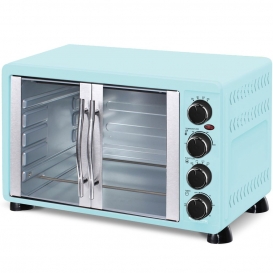 More about Minibackofen (55L) mit Umluft, 2200W, 2x Backblech, Drehspieß, Pizzaofen, Grill türkis