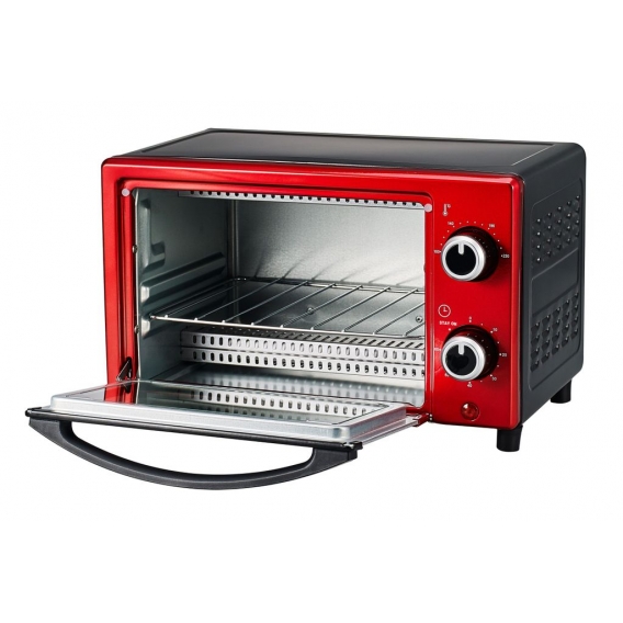 Multiofen Backofen Pizzaofen Infrarot 900 Watt metallic-rot 9 Liter Timer*72355