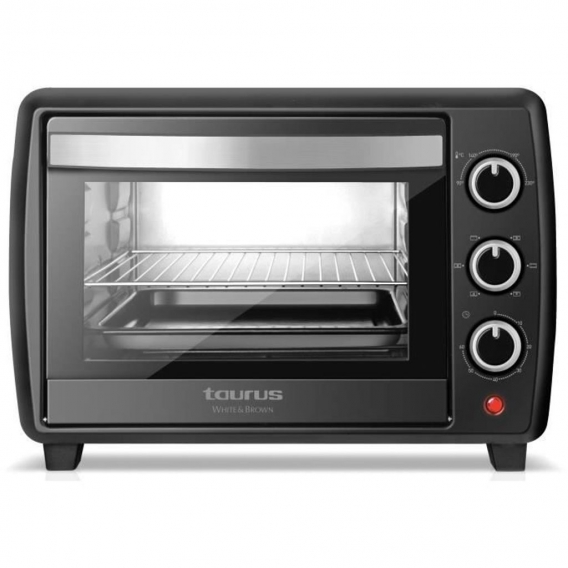 TAURUS Horizon 30-Mini Backofen-30 L-1500 W-Traditionelle Küche, Sohle und Gewölbe, Rotisserie und Konvektion-Schwarz