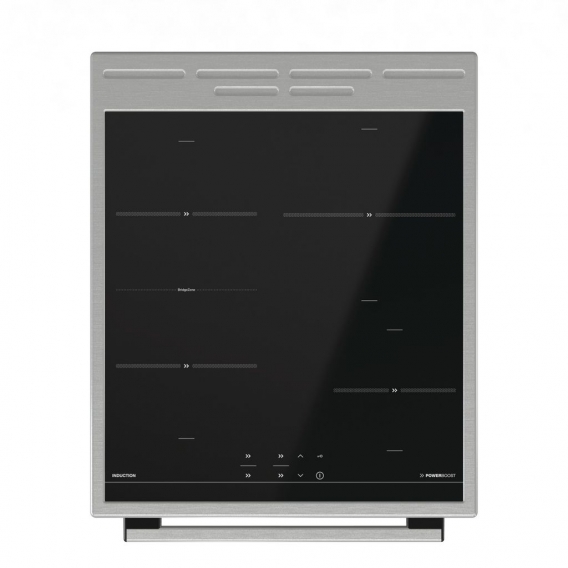 Gorenje EIT5356XPG  Standherd  Edelstahl 50 cm mit Induktionskochfläche mit Bridge- und Boostfunktion, IconLED, SoftClose, Heißl