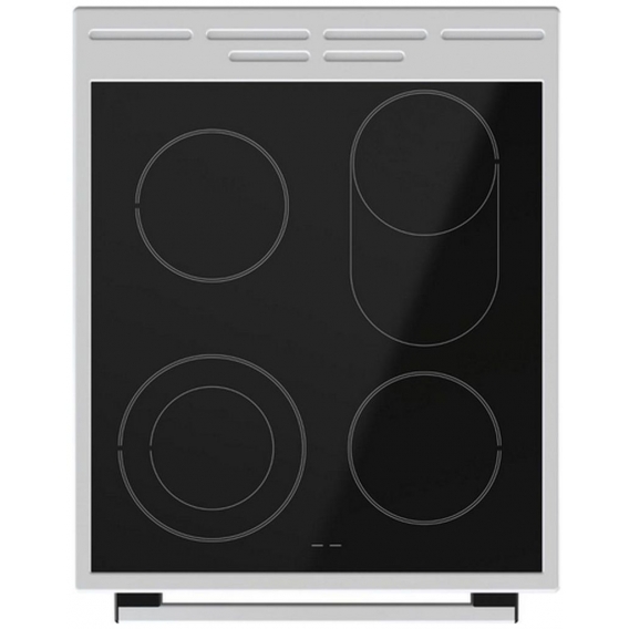 Gorenje ECS5350WPA Standherd Weiß 50 cm, Glaskeramikkochfeld mit 2-Kreis- / Bräterzone, IconLED, SoftClose, Heißluft, XXL Volume