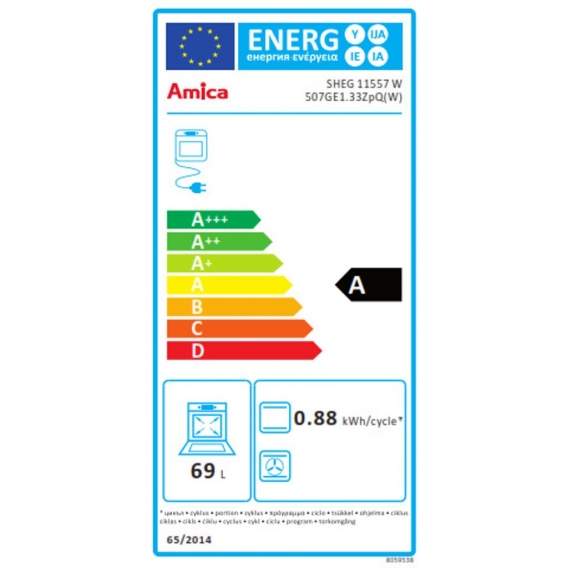 Amica - SHEG11557W - Standherd - Elektro/Gas - 50 cm - A