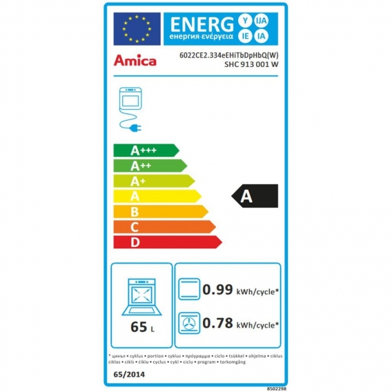 Amica - SHC913001W - Standherd - 60 cm - Weiß