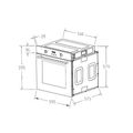 WOLKENSTEIN Einbaubackofen Einbauofen mit Softclose Grill 72 L 59,5 cm WMO 14