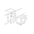 WOLKENSTEIN Einbaubackofen Einbauofen mit Softclose Grill 72 L 59,5 cm WMO 14