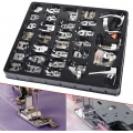 AcserGery 32pcs Professionelle Nähmaschine Presser Feet Set Low Shank Snap-on Fuß Kit für Bruder, Sänger, Janome, Viking