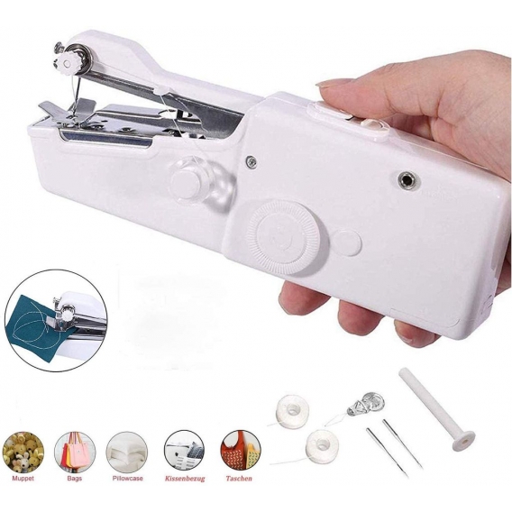 Mini Sewing Machine, Handnähmaschine, Portable Sewing Machine geeignet für Clothing, Fabric, Curtain, Scarf, DIY Household and T