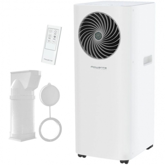 Rowenta 3 in 1 Klimagerät Turbo Cool AU5010 | Mobile Klimaanlage, Ventilator, Luftentfeuchter in Einem | Schlauch & Fernbedienun