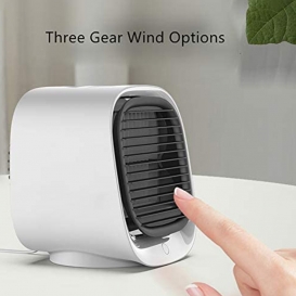 More about Mini Luftkühler, Tragber Mobile Klimageräte, 3 in 1 Mini Air Cooler, USB Ventilator, 3 Kühlstufen mit LED Nachtlicht für zu Haus