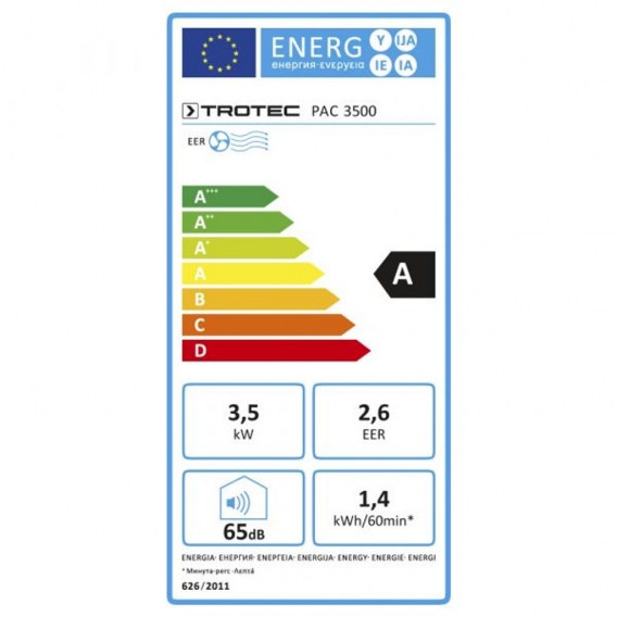 TROTEC Lokales Klimagerät PAC 3500 | Mobile Klimaanlage Monoblock