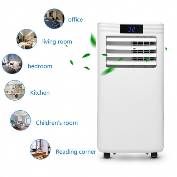 EINFEBEN Mobiles Klimagerät 9000 BTU Eco 5-in-1 Klimaanlage mit Abluftschlauch, Kühlen Entfeuchten Ventilieren für Räume ca 45㎡ 