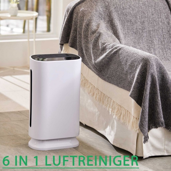 Crenex 6 IN 1 Luftreiniger Ionisator Luftreinigung Multi-Filter Aktivkohlen HEPA