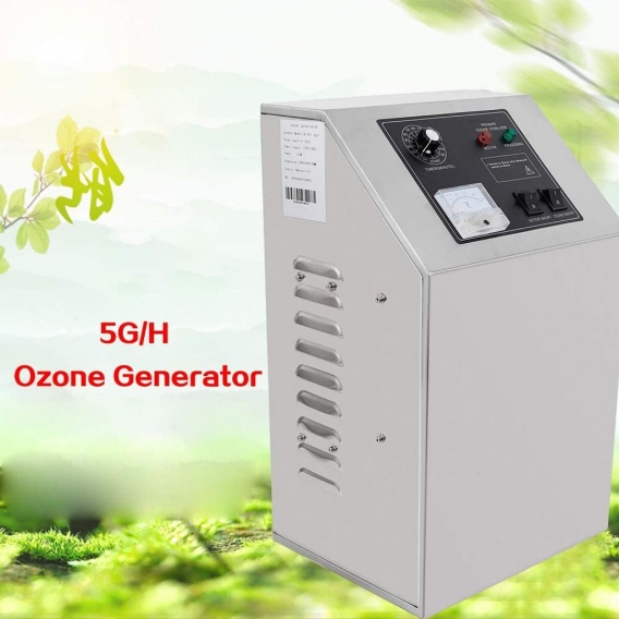 5000mg/h Ozongenerator Luftreiniger Ozongerät  Ozon Wasserreiniger    Edelstahl  Timer 220V   Luft-Wasserfilter