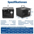 XMTECH 5g Ozongenerator Ozon-Luftreiniger,5000mg/h Ozon Luftreiniger Ozongerät Air Cleaner Purifier mit Timer für Auto