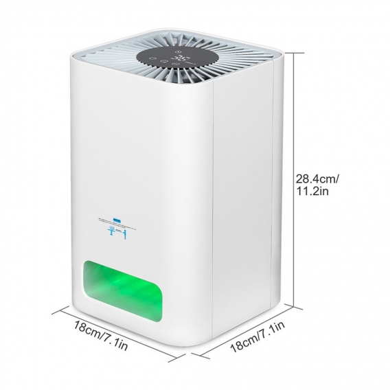 Lospitch Luftreiniger Ionisator H13 HEPA Filter Allergene Pollen Virus Bakterien Luftreiniger+Filter（Original weiß）