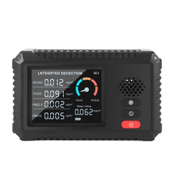 Luftqualitaetsmonitor Formaldehyddetektor TVOC PM2.5/PM10 Tester Multifunktionaler Luftgasdetektor Echtzeitdatenueberwachung Int