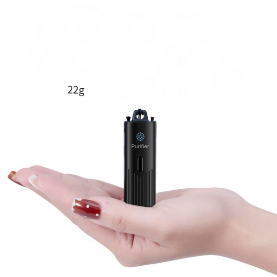 Personal Air Purifier Necklace Mini Ionic Wearable Kids, Adults, Healthy Negative Ion Therapy, No Filter Mobile Air Ionizer.blac