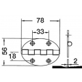 Osculati Cerniera 78x56mm 2mm Viti