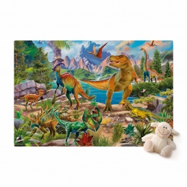 More about Kork-Teppich - T-Rex und Parasaurolophus - Querformat 2:3, Größe HxB:100cm x 150cm, Material:Kork