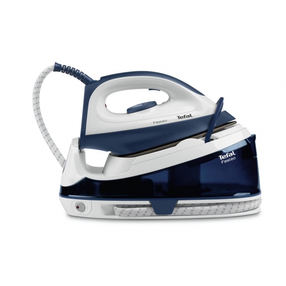 Tefal Fasteo SV6040 Dampfbügelstation 2200 W 1,2 l Keramik-Bügelsohle Blau, Weiß