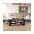 Clatronic Raclette Grill RG 3592 schwarz / Party / ideal für 2 Personen / Tischgrill / Cool Touch-Gehäuse / antihaftbeschichtet