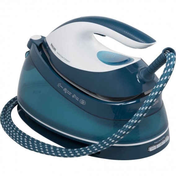 Philips Iron GC7844/20 PerfectCare Compact Bügelsystem, 2400 W, Fassungsvermögen des Wassertanks 1500 ml, Dauerdampf 120 g/min, 