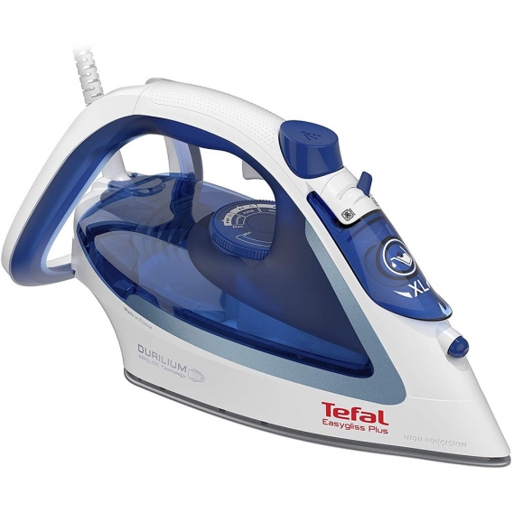 Tefal FV5736 Easygliss Dampfbügeleisen (2500 Watt, extra Dampfstoß: 220 g/Min., Tankfüllmenge: 270 ml) blau/weiß