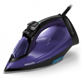 More about Philips PerfectCare GC3925/34, Dampfbügeleisen, SteamGlide Plus-Sohle, 180 g/min, Schwarz, Violett, 45 g/min, 0,3 l