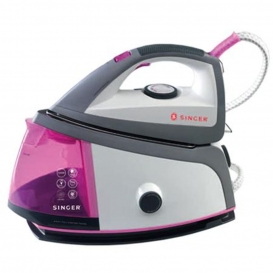 More about SINGER SHG 6203, 850 W, 4,5 bar, 1 l, Keramik-Bügelsohle, Grau, Pink, Weiß, 1350 W