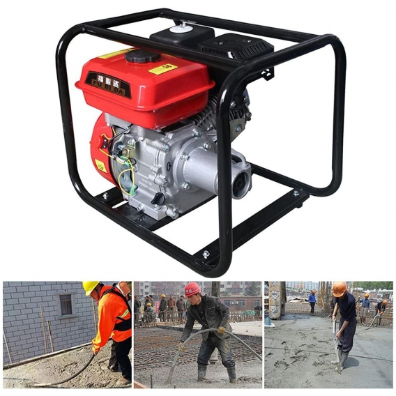 Elektrischer Betonrüttler 4KW 7,5HP Benzin Rüttelflasche Betonvibrator Benzinmotor Flaschenrüttler Einzylinder (ohne Vibrationss