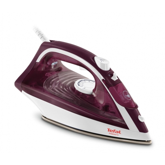 Tefal maestro 2 fv1844 Bügeleisen Dampfbügeleisen burgundy ceramicglide Sohle burgundy, white 2300 w