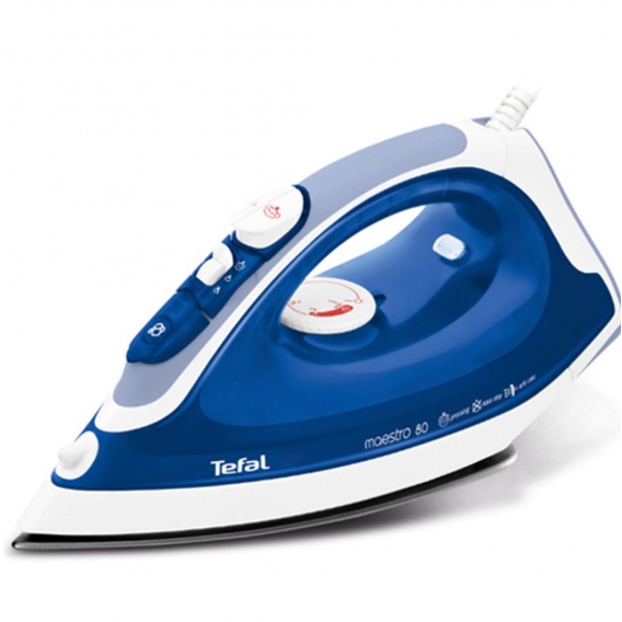 Tefal Maestro FV3780, Dampfbügeleisen, Teflon soleplate, 2,5 m, 100 g/min, Blau, 30 g/min