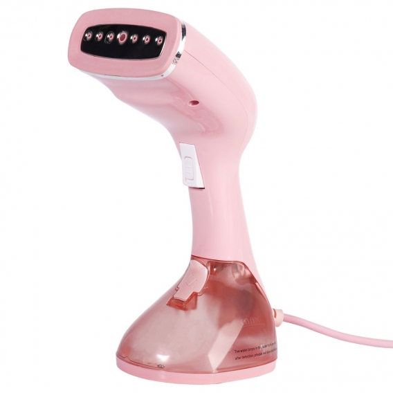 1500W Handheld Garment Steamer, Tragbarer Dampfbügeleisen Für Zuhause und Reisen，Rosa